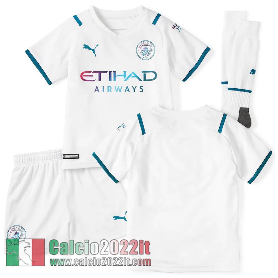 Seconda Manchester City Maglia Calcio Bambini 2021 2022