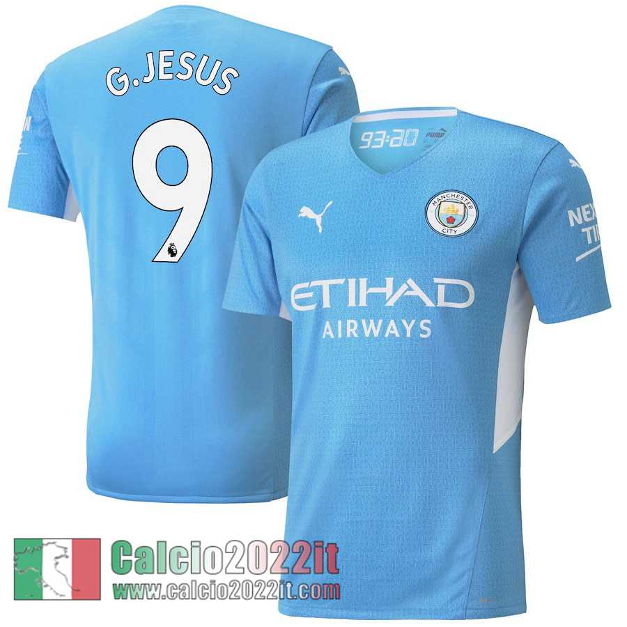 Prima Manchester City Maglia Calcio Uomo # G.Jesus 9 2021 2022