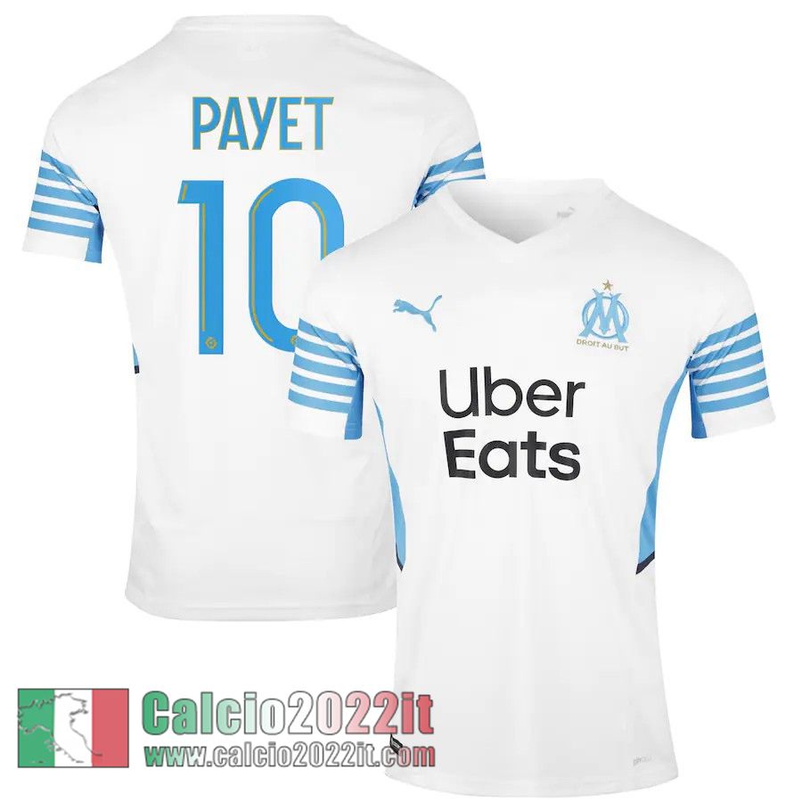 Prima Olympique Marsiglia Maglia Calcio Uomo # Payet 10 2021 2022