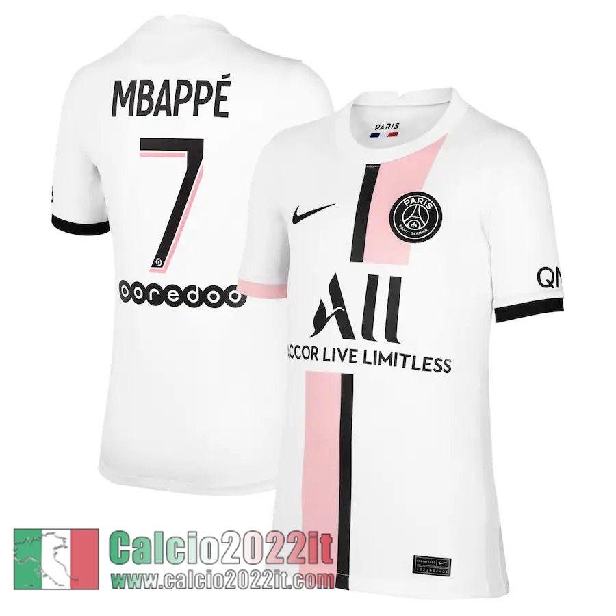 Seconda PSG Maglia Calcio Uomo # Mbappé 7 2021 2022