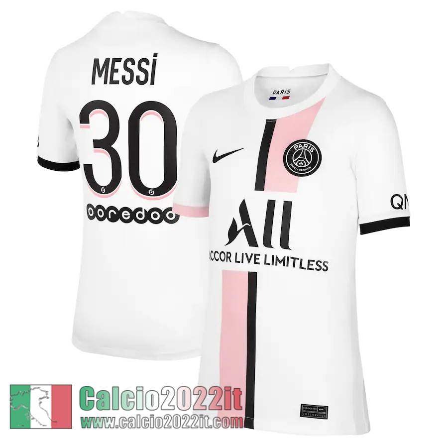 Seconda PSG Maglia Calcio Uomo # Messi 30 2021 2022