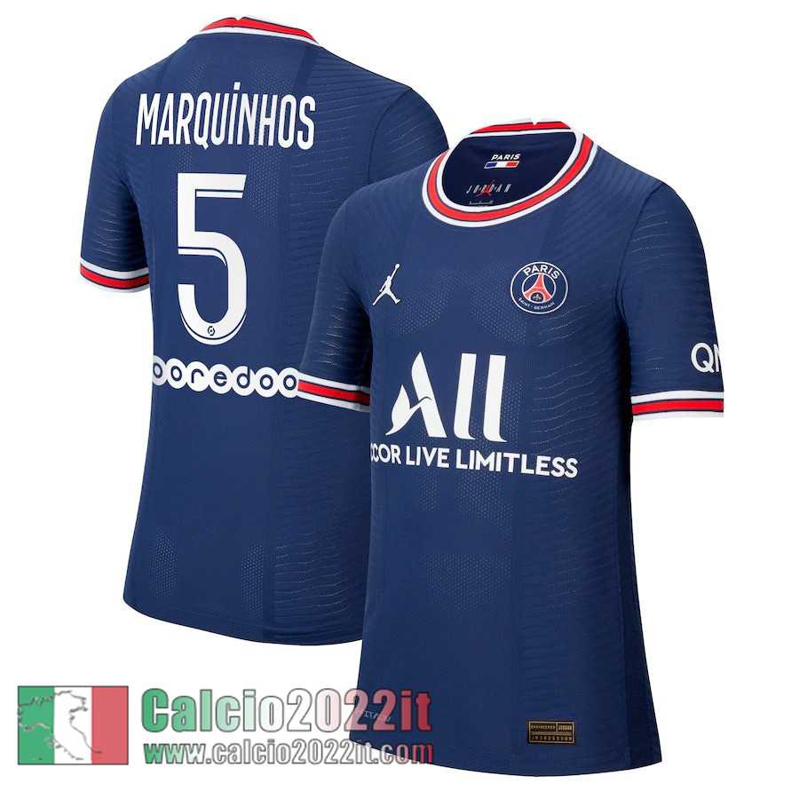 Prima PSG Maglia Calcio Uomo # Marquinhos 5 2021 2022