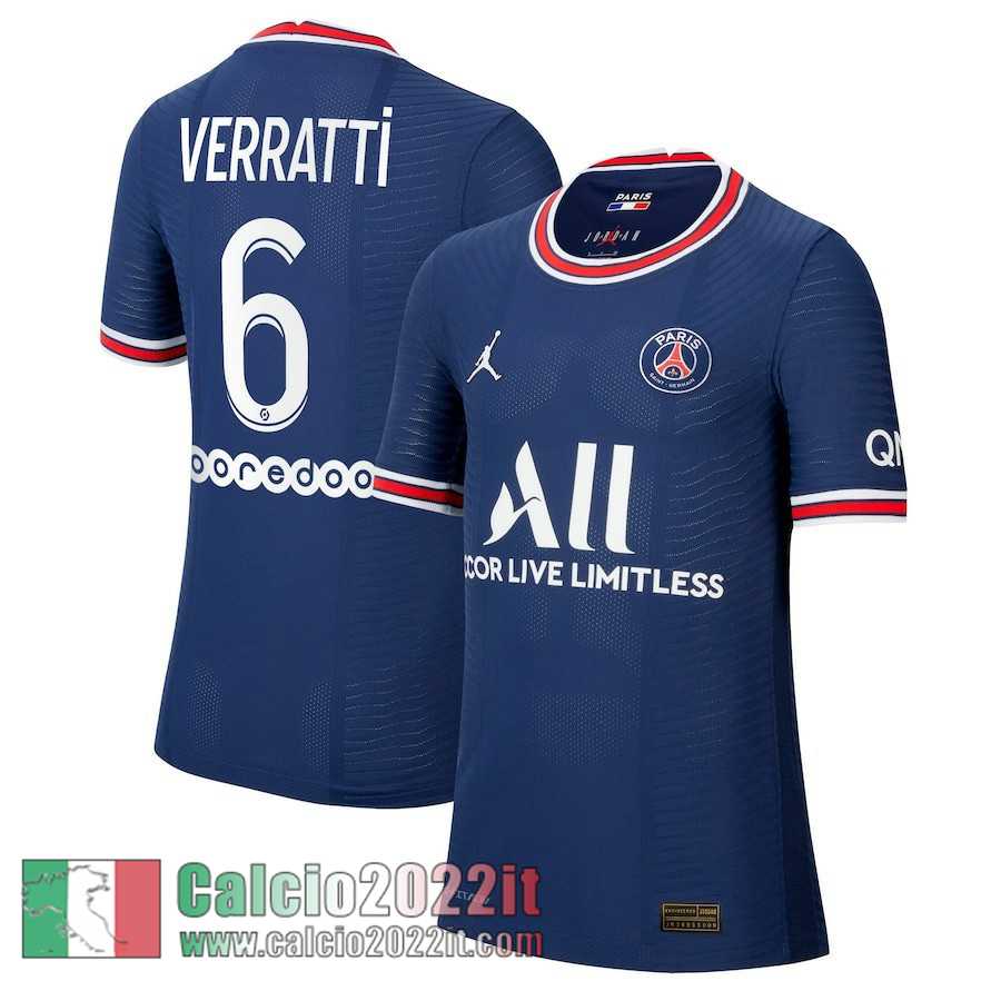 Prima PSG Maglia Calcio Uomo # Verratti 6 2021 2022