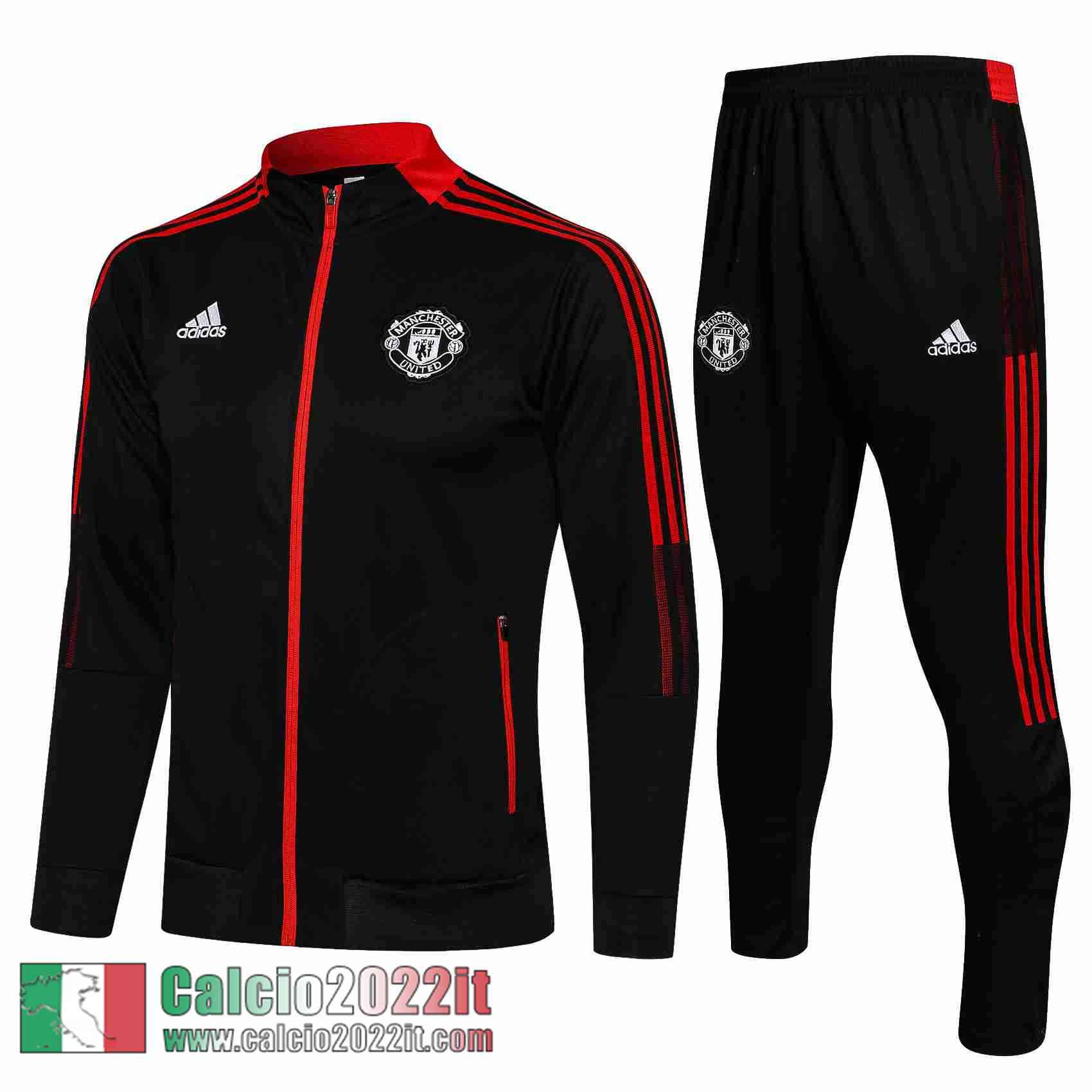 Nero Manchester United Full-Zip Giacca Uomo JK121 2021 2022