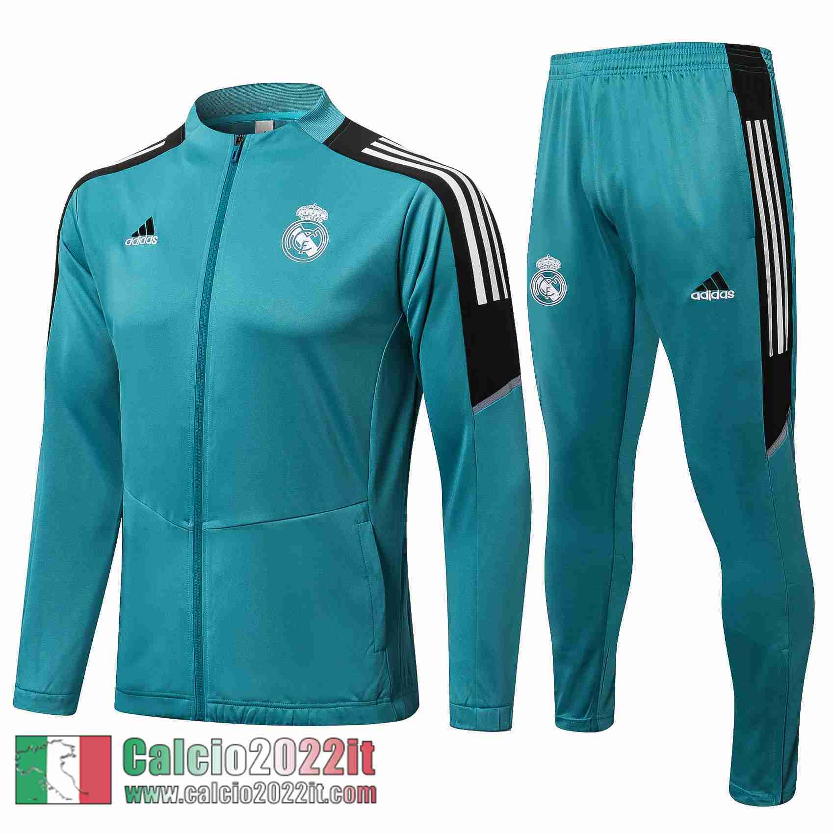 blu Real Madrid Full-Zip Giacca Uomo JK124 2021 2022