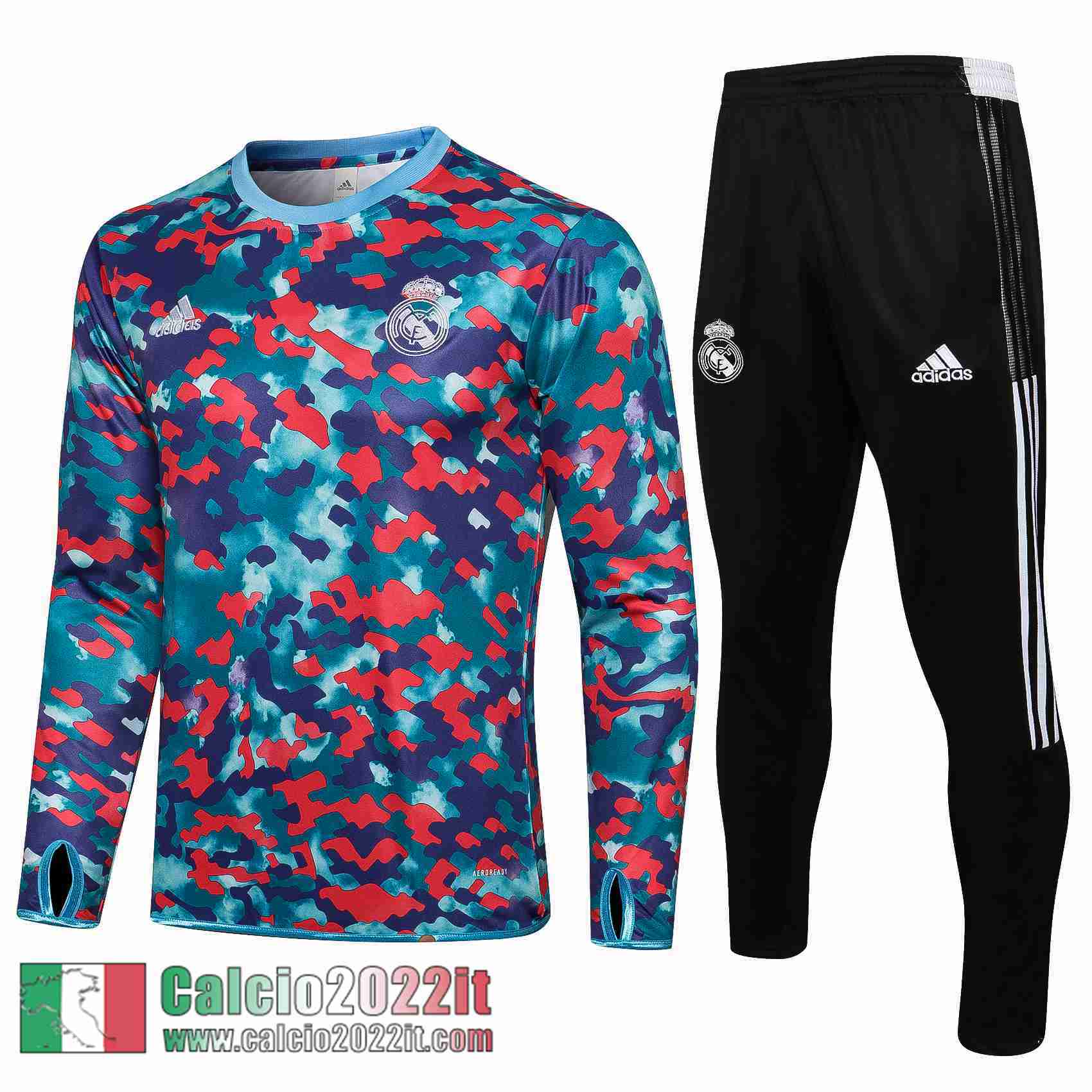 blu rosso Real Madrid Tuta Calcio Uomo TG108 2021 2022