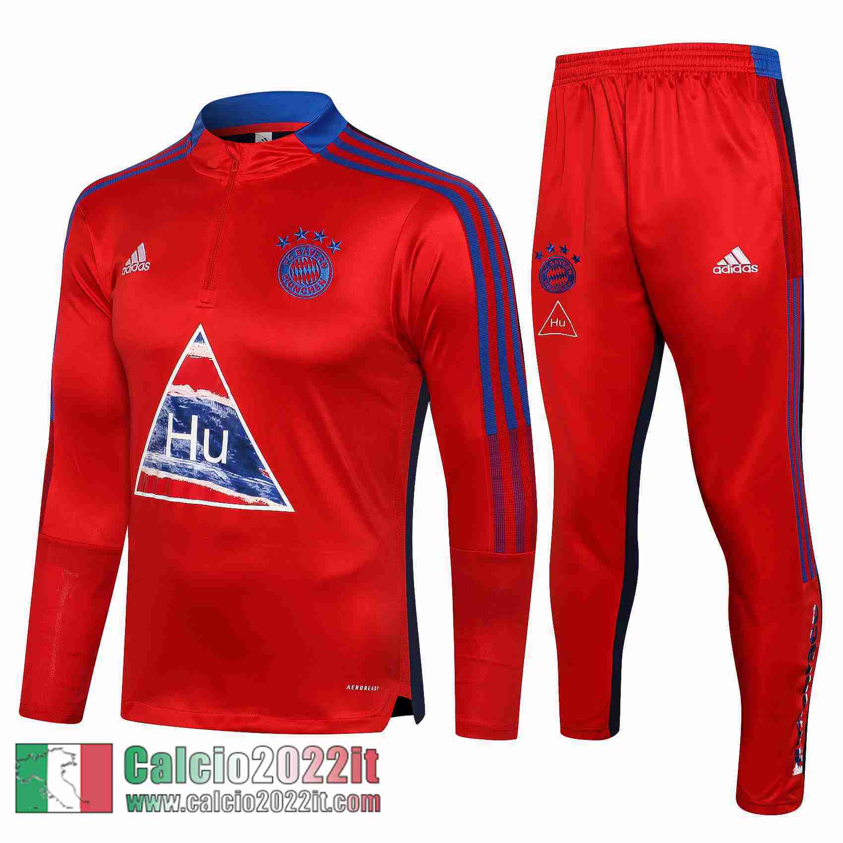 rosso Bayern Monaco Tuta Calcio Uomo TG96 2021 2022