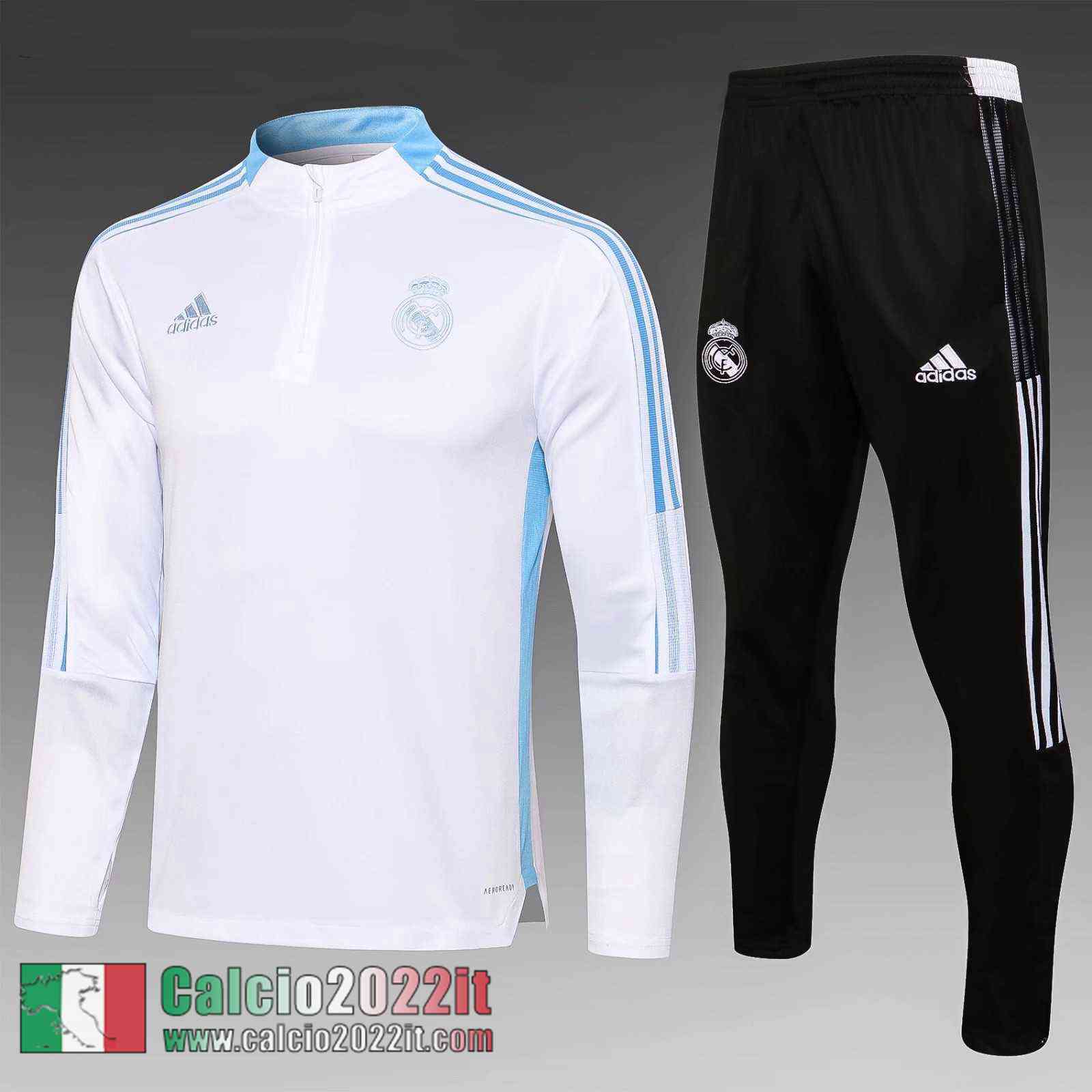 bianco Real Madrid Tuta Calcio Bambini TK67 2021 2022