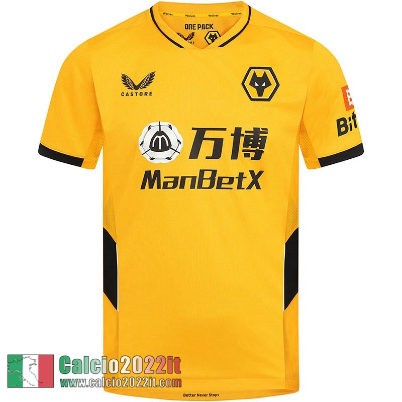 Prima Wolverhampton Wanderers Maglia Calcio Uomo 2021 2022