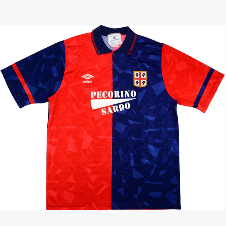 Retro Prima Cagliari Calcio Maglia Calcio Uomo 1991 1992