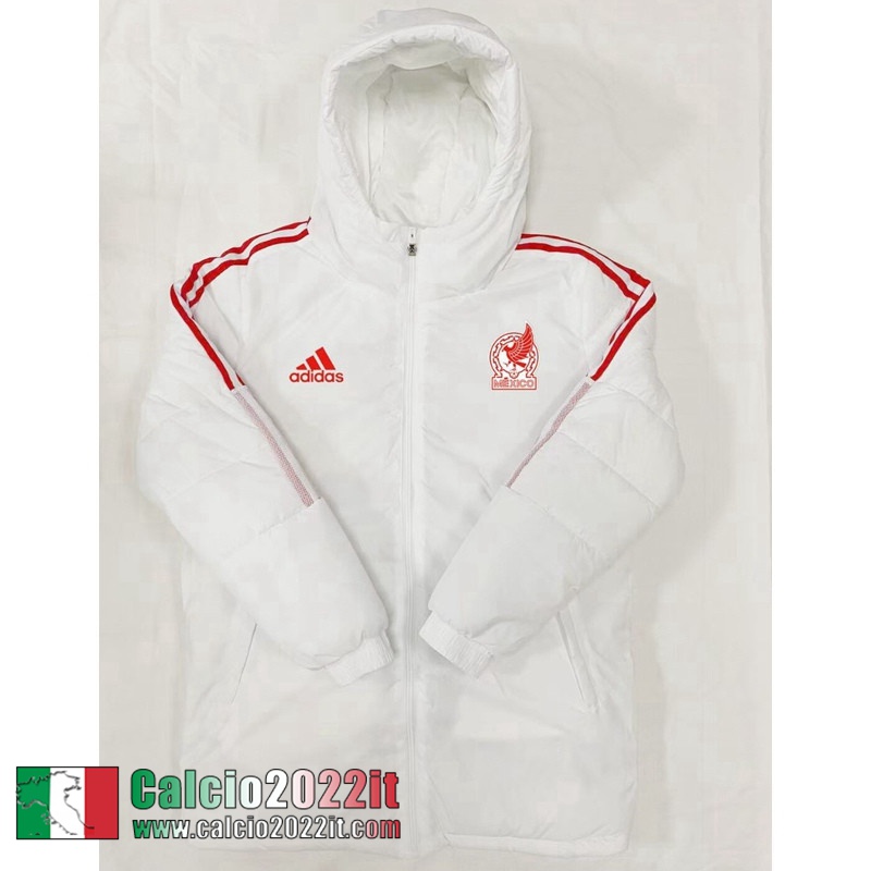 Piumino Calcio Cappuccio Messico Bianco Uomo 2022 2023 DD95