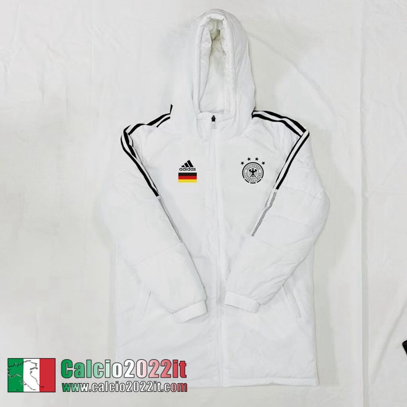 Piumino Calcio Cappuccio Germania Bianco Uomo 2022 2023 DD108