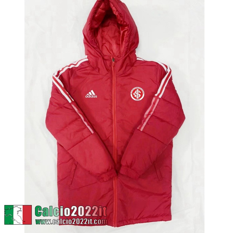 Piumino Calcio Cappuccio Internacional rosso Uomo 2022 2023 DD109