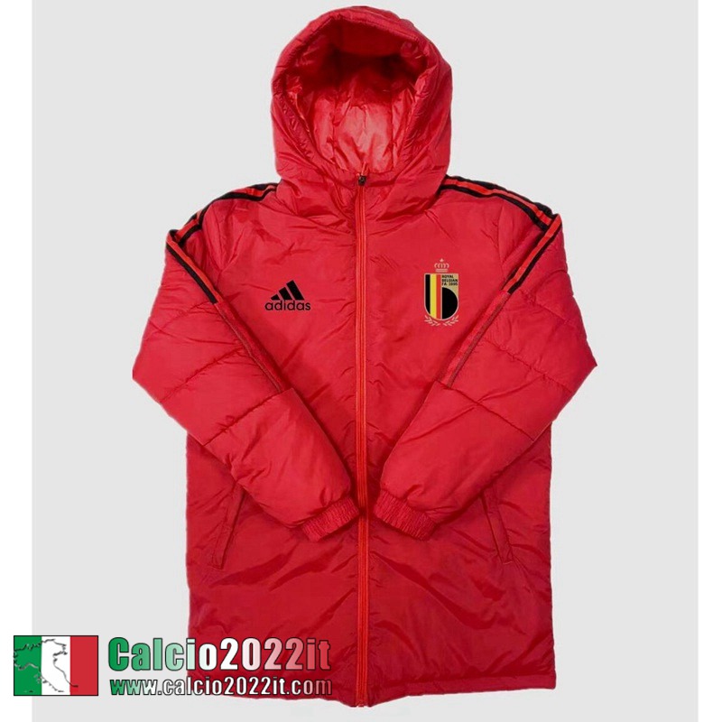 Piumino Calcio Cappuccio Belgio rosso Uomo 2022 2023 DD110