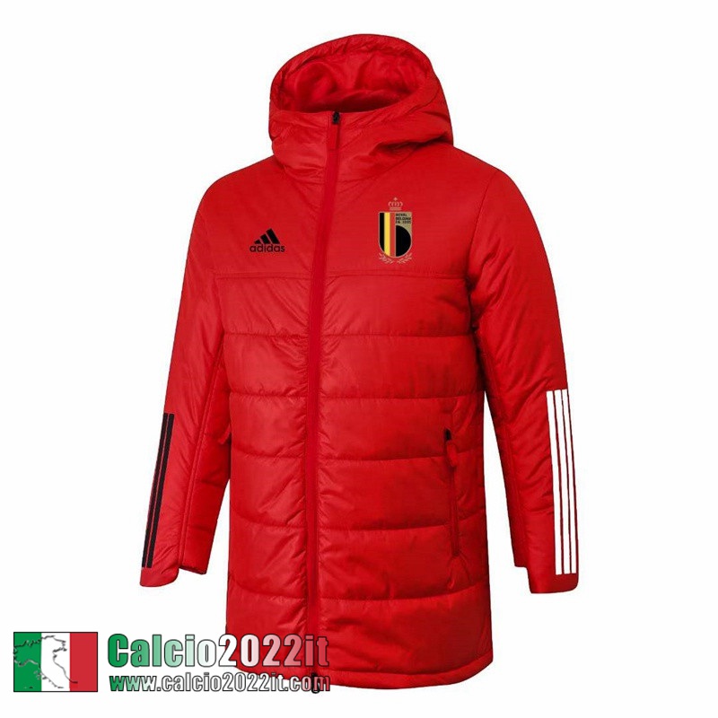 Piumino Calcio Cappuccio Belgio rosso Uomo 2022 2023 DD117