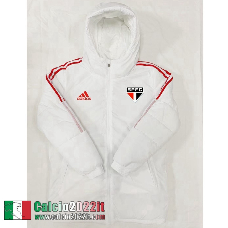 Piumino Calcio Cappuccio Sao Paulo Bianco Uomo 2022 2023 DD119