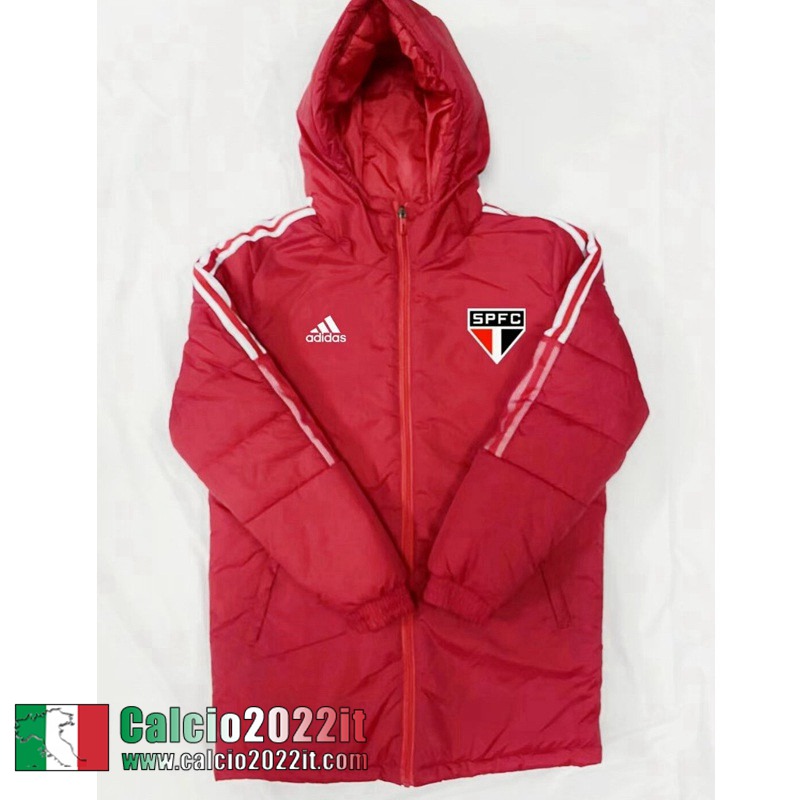 Piumino Calcio Cappuccio Sao Paulo rosso Uomo 2022 2023 DD122