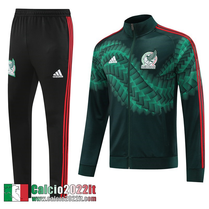 Full Zip Giacca Messico verde nero Uomo 2022 2023 JK540