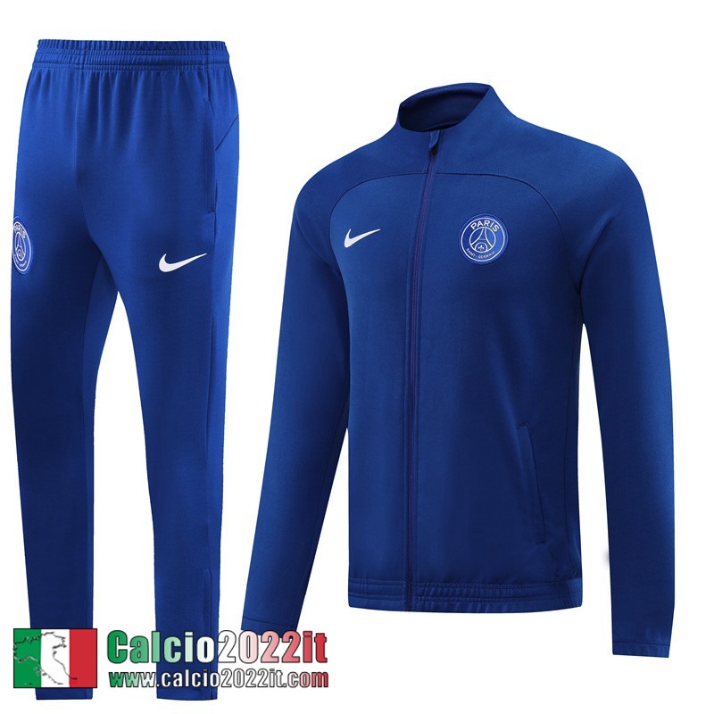 Full Zip Giacca PSG blu Uomo 2022 2023 JK543