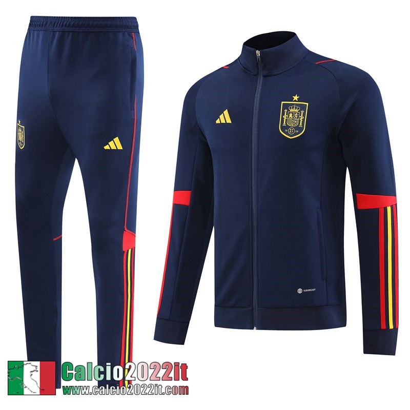 Full Zip Giacca Spagna blu Uomo 2022 2023 JK547