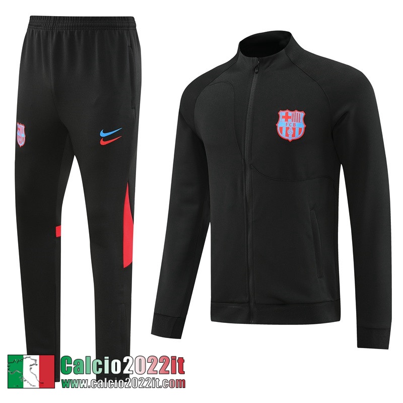 Full Zip Giacca Barcellona Nero Uomo 2022 2023 JK548