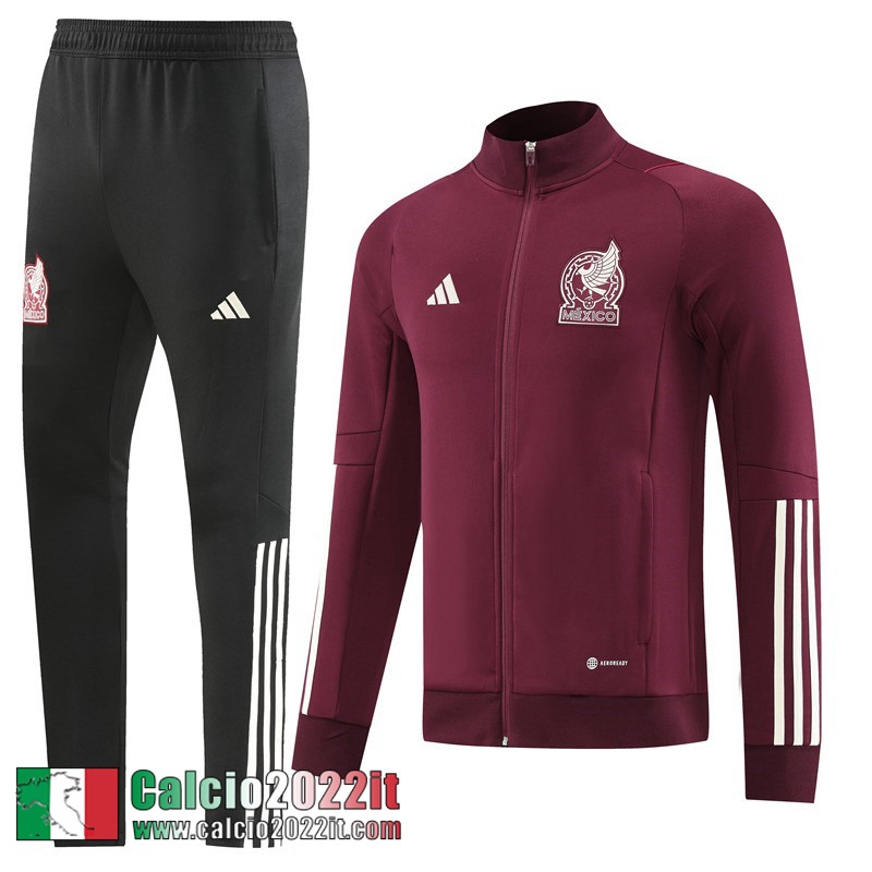 Full Zip Giacca Messico rosso scuro Uomo 2022 2023 JK551