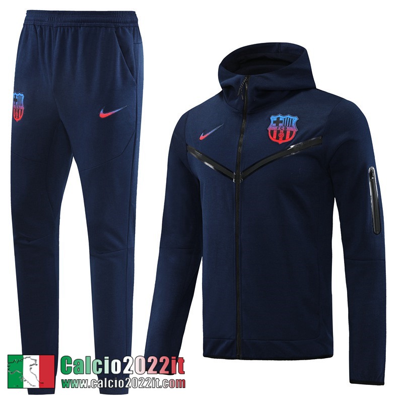 Giacca a vento Cappuccio Barcellona blu Uomo 2022 2023 JK552