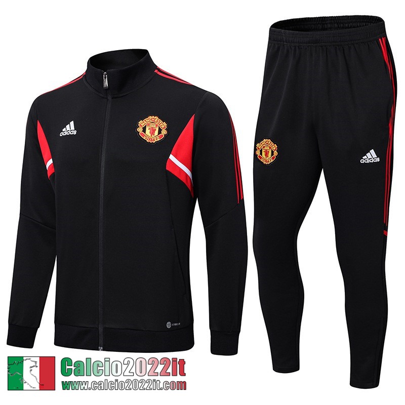 Full Zip Giacca Manchester United Nero Uomo 2022 2023 JK580