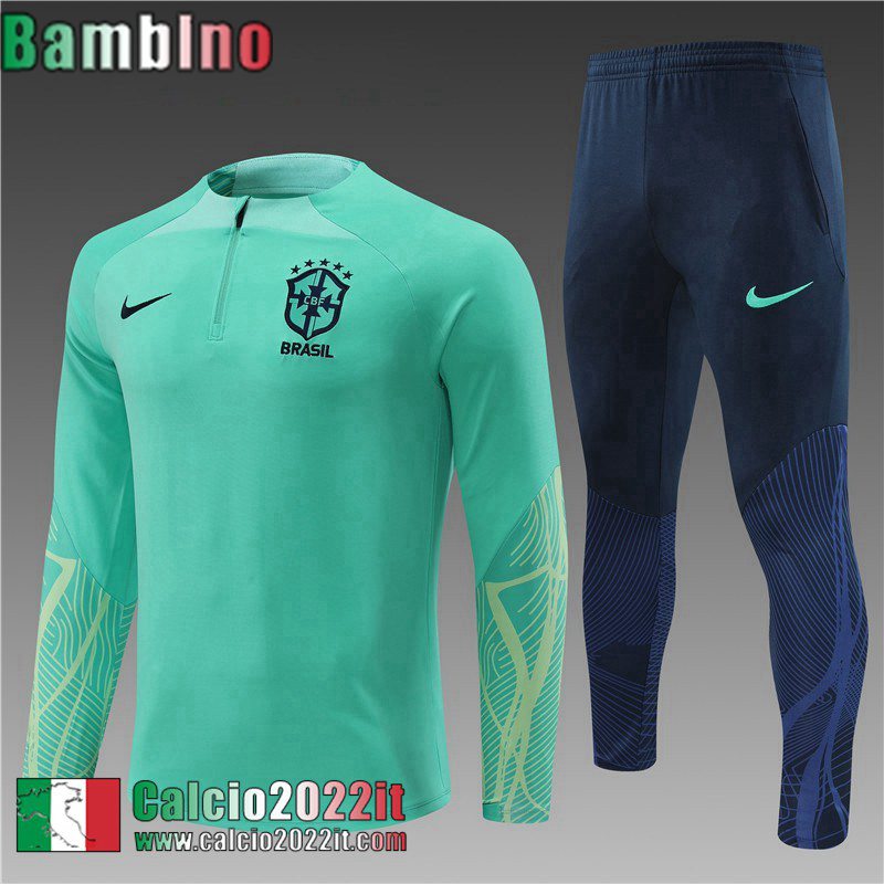 Tute Calcio Brasile verde Bambini 2022 2023 TK400