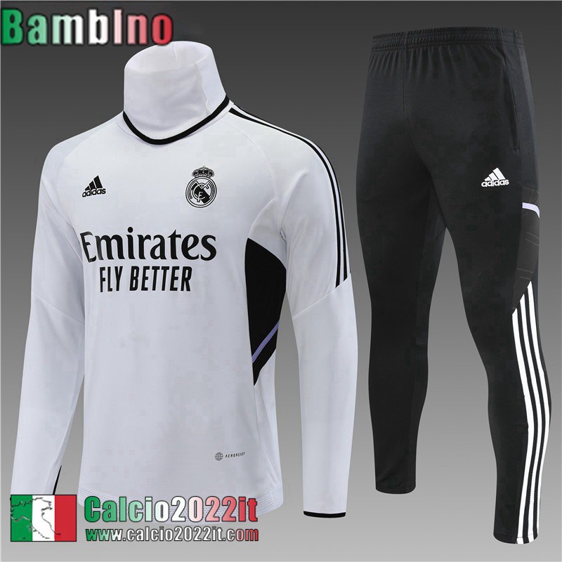 Tute Calcio Real Madrid Bianco Bambini 2022 2023 TK408