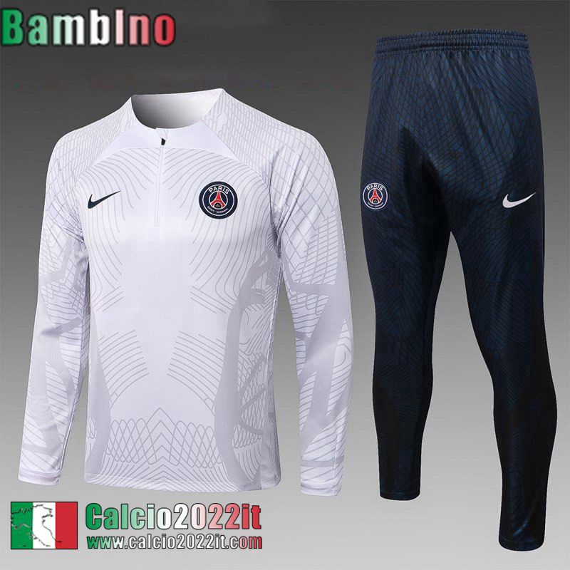 Tute Calcio PSG Bianco Bambini 2022 2023 TK442