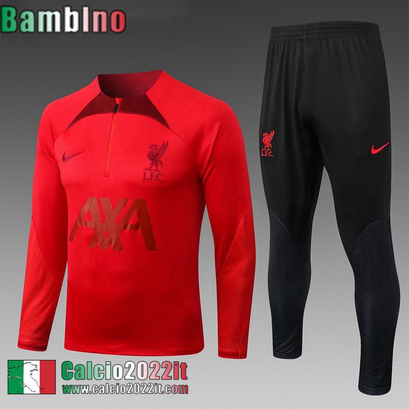 Tute Calcio Liverpool rosso Bambini 2022 2023 TK454