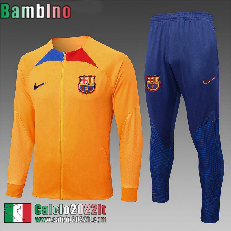 Full Zip Giacca Barcellona giallo Bambini 2022 2023 TK466