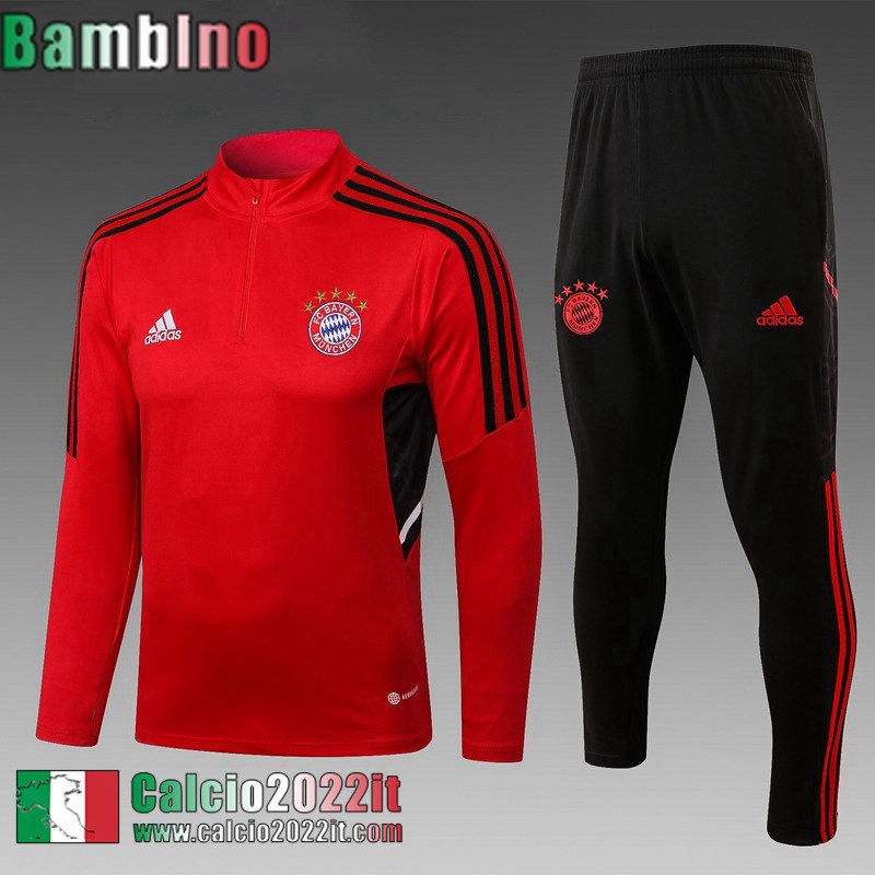 Tute Calcio Bayern Monaco rosso Bambini 2022 2023 TK470