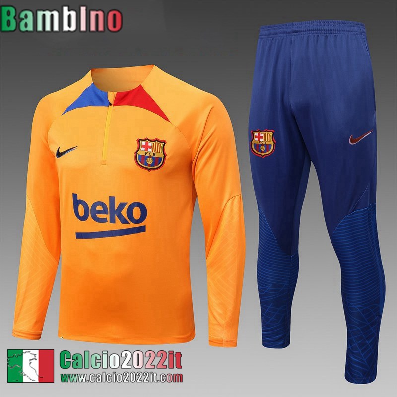 Tute Calcio Barcellona giallo Bambini 2022 2023 TK471