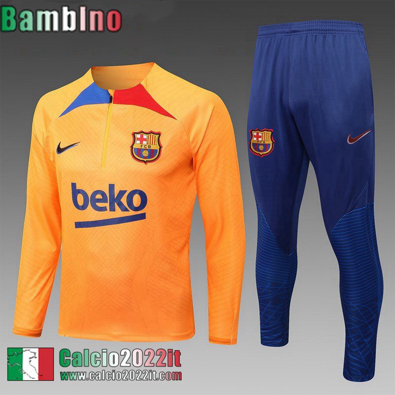 Tute Calcio Barcellona giallo Bambini 2022 2023 TK475