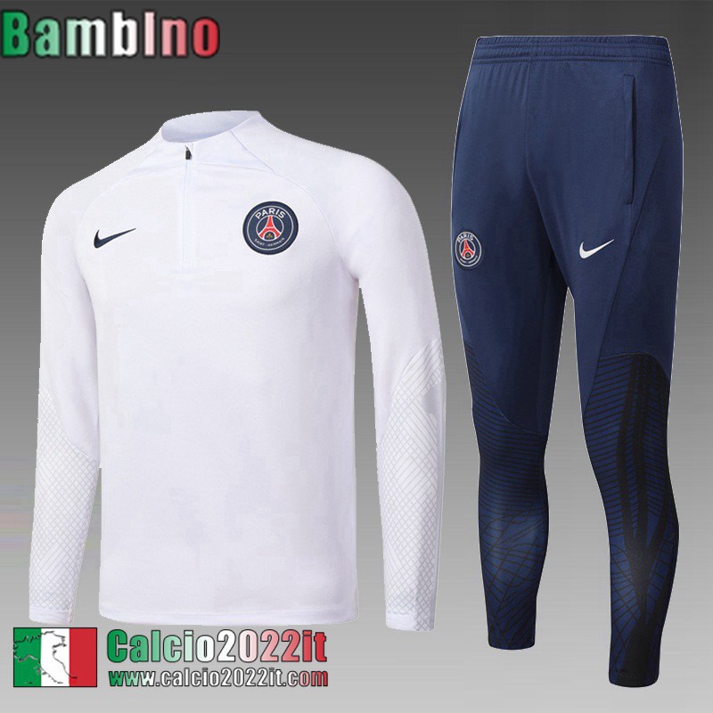 Tute Calcio PSG Bianco Bambini 2022 2023 TK482