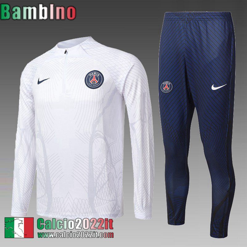 Tute Calcio PSG Bianco Bambini 2022 2023 TK483