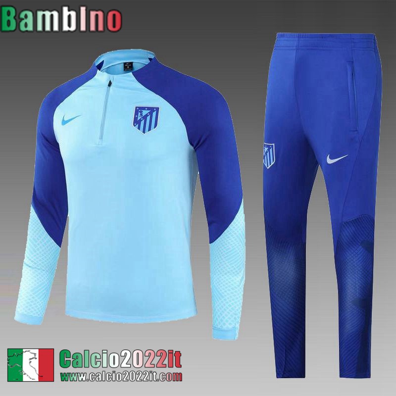 Tute Calcio Atletico Madrid cielo blu Bambini 2022 2023 TK486