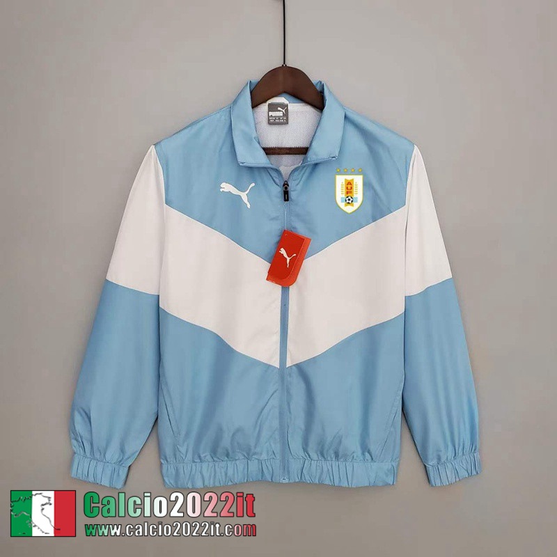 Giacca a vento Cappuccio Uruguay blu Uomo 2022 2023 WK167