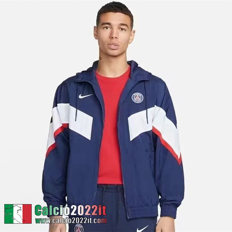 Giacca a vento Cappuccio PSG blu Uomo 2022 2023 WK168