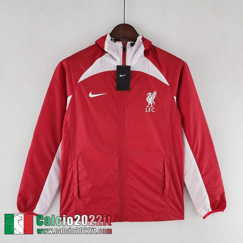 Giacca a vento Cappuccio Liverpool rosso Uomo 2022 2023 WK189