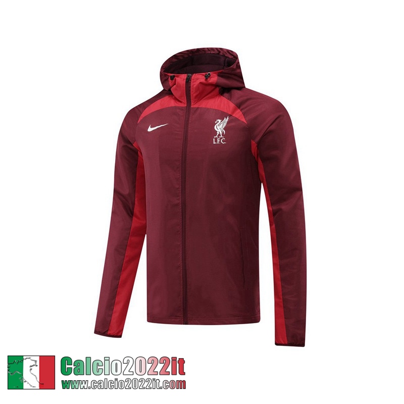 Giacca a vento Cappuccio Liverpool rosso Uomo 2022 2023 WK140