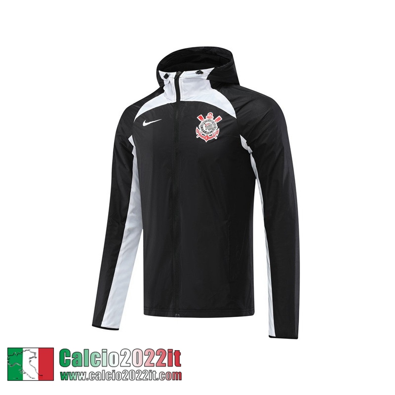 Giacca a vento Cappuccio Corinthians Nero Uomo 2022 2023 WK141