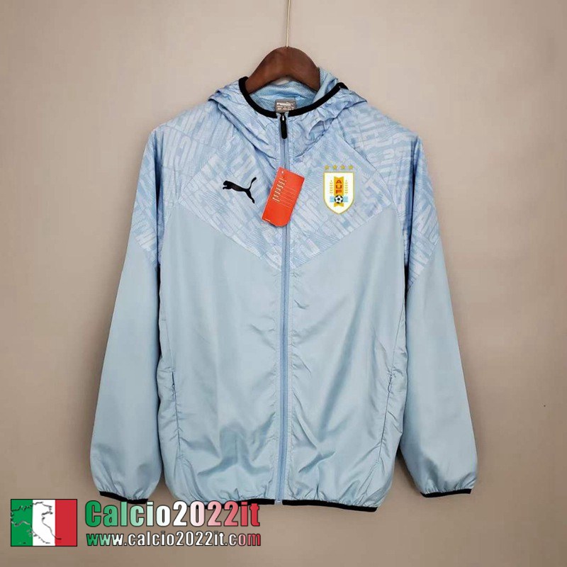 Giacca a vento Cappuccio Uruguay azzurro Uomo 2022 2023 WK154