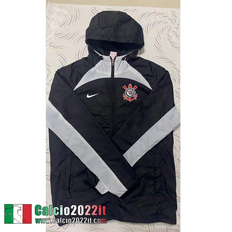 Giacca a vento Cappuccio Corinthians Nero Uomo 2022 2023 WK162