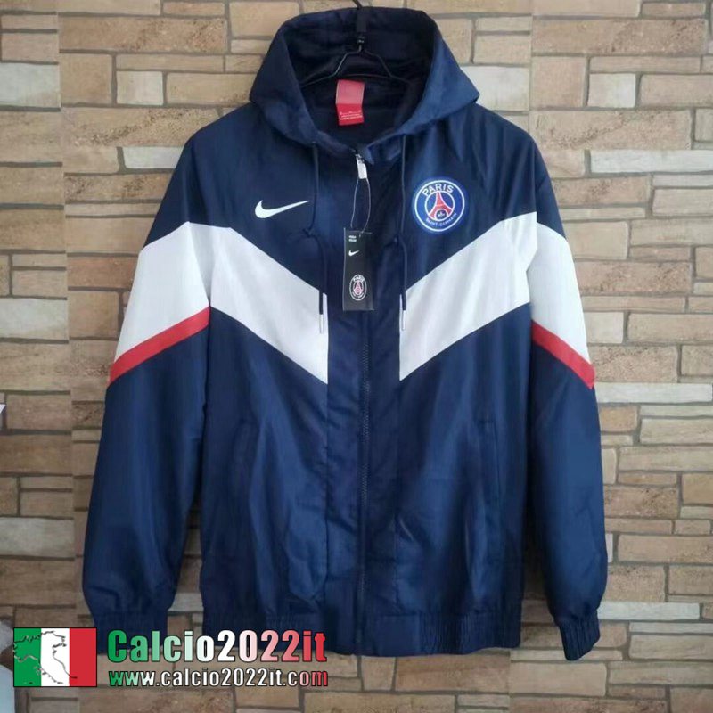 Giacca a vento Cappuccio PSG blu Uomo 2022 2023 WK165