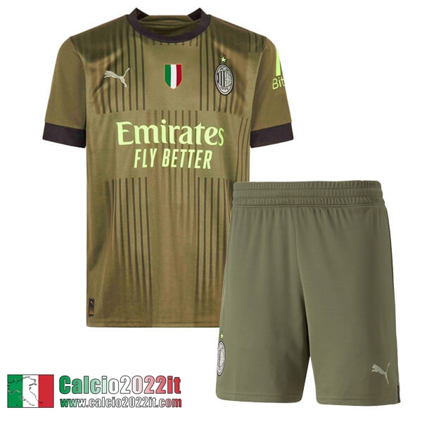 Maglia Calcio AC Milan Terza Bambini 2022 2023