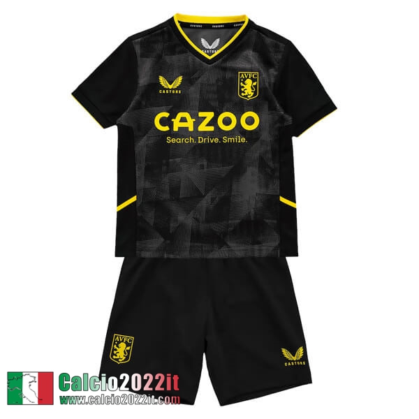 Maglia Calcio Aston Villa Terza Bambini 2022 2023