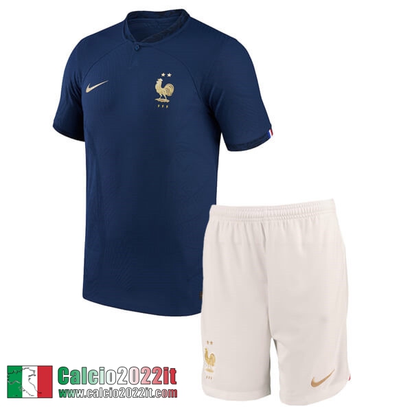 Maglia Calcio Francia Prima Bambini 2022 2023